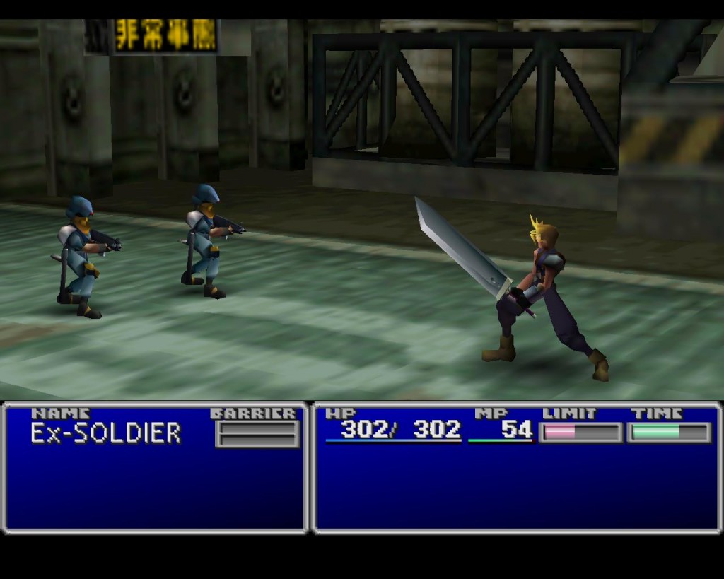 FFVII early battle Cloud Battling