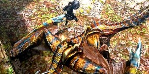 Leaping on a beast