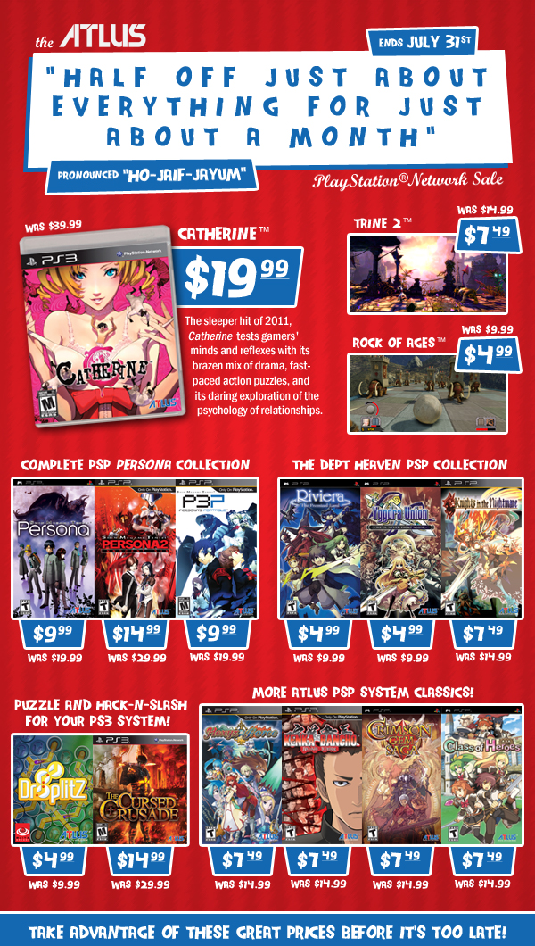 AtlusUSA July Sale