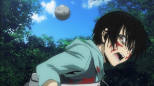 BTOOOM Kira before Sakamoto's Cracker lands BTOOOM!