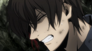 BTOOOM Sakamoto concussed on rock BTOOOM!