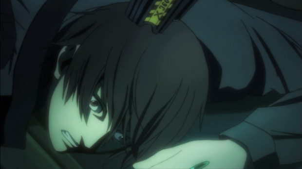 BTOOOM Sakamoto gets shocked in the head BTOOOM! Episode 3