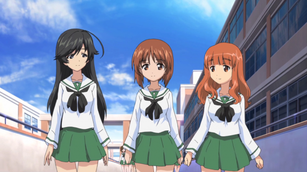 Girls und Panzer Hana, Miho, and Saori