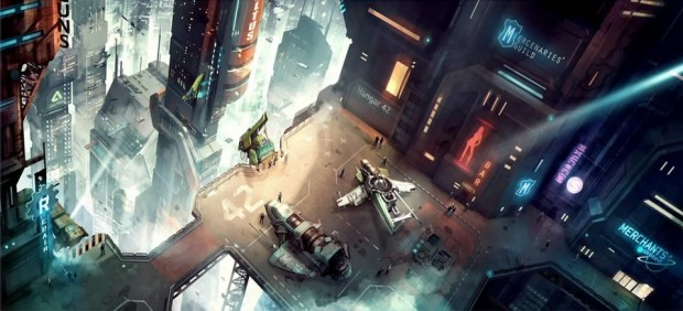Star Citizen planet lobby concept art