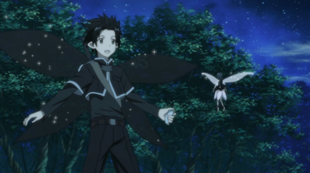 Sword Art Online Kirito Flying