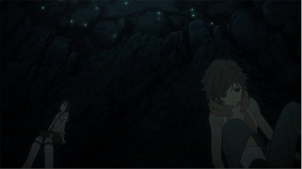 Shin Sekai Yori - Satoru and Saki in the cave. Shin Sekai Yori - Satoru and Saki in the cave.