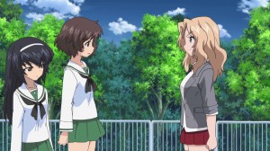 Girls und Panzer Mako, Yukari, and Kei Girls und Panzer Mako, Yukari, and Kei