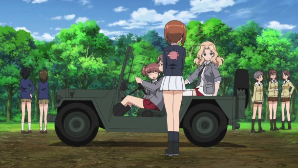 Girls und Panzer Arisa, Naomi, Miho, and Kei