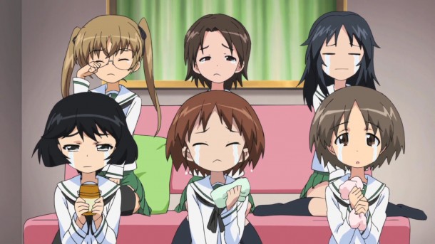 Girls und Panzer Aya, Azusa, Ayumi, Yuuki, Karina, and Saki