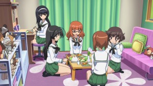 Girls und Panzer Mako, Hana, Saori, Miho, and Yukari