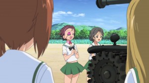 Girls und Panzer Momoga, Piyotan, Miho, and Nekonya