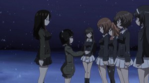 Girls und Panzer Nonna, Katyusha, Hana, Miho, Saori, Yukari, and Mako