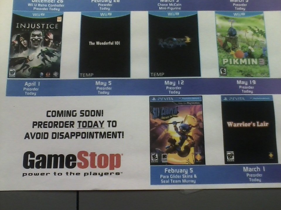 RUMOR Leaked GameStop Poster Reveals Wii U Release Dates?