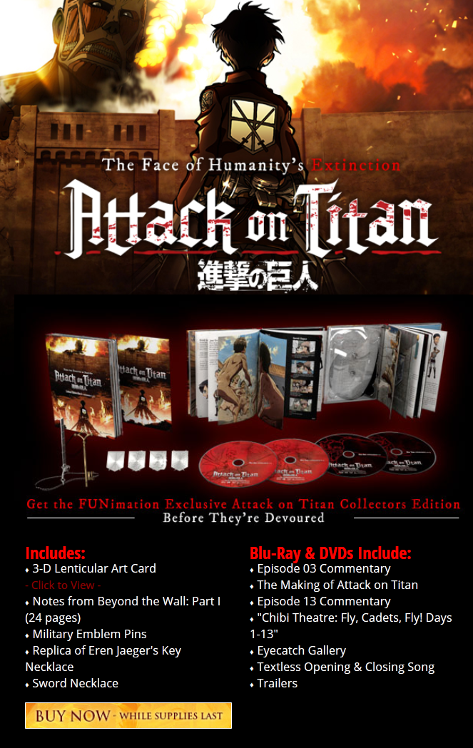attack on titan blu ray collection