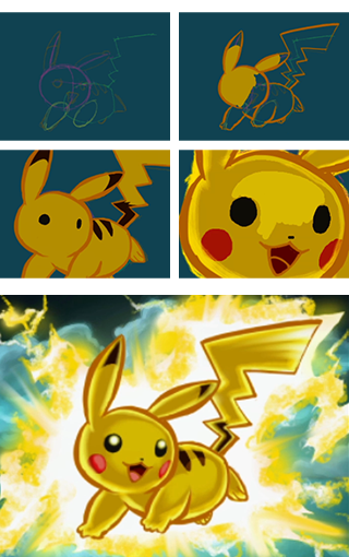 pikachu in action